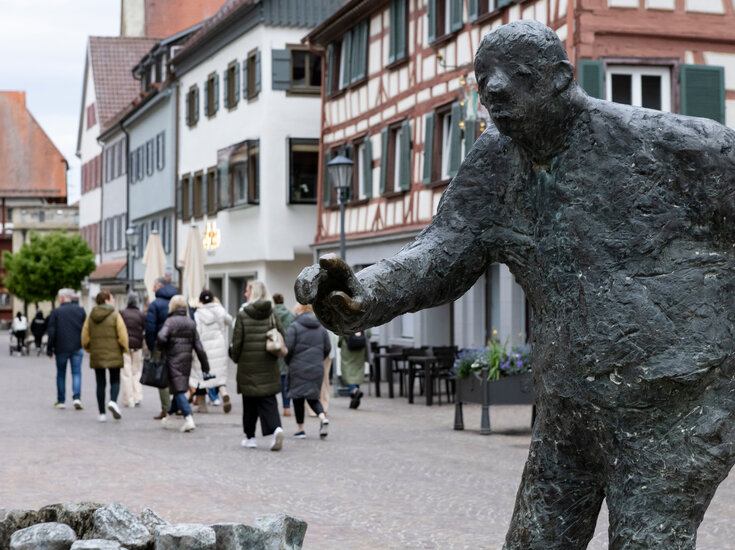 Gruppe bei der Stadtführung durch Bad Saulgau