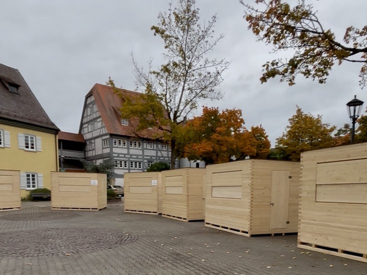 Hütten auf dem Oberamteihof Bad Saulgau