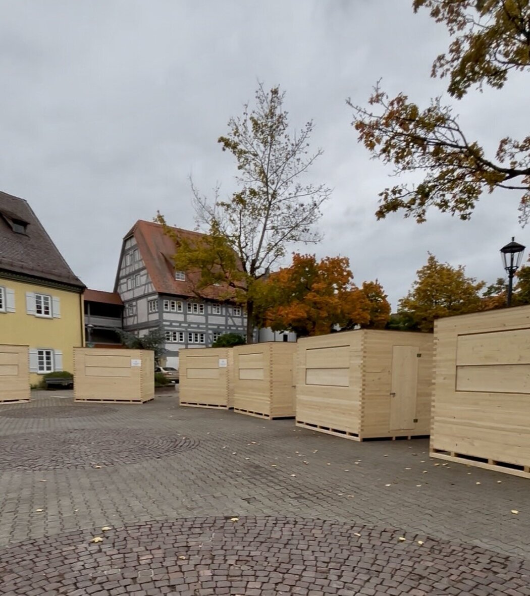 Hütten auf dem Oberamteihof Bad Saulgau