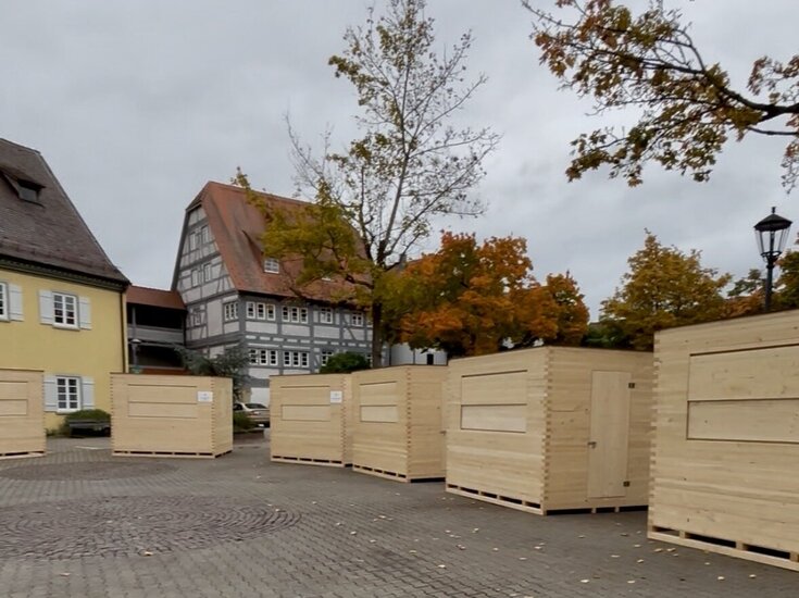 Hütten auf dem Oberamteihof Bad Saulgau